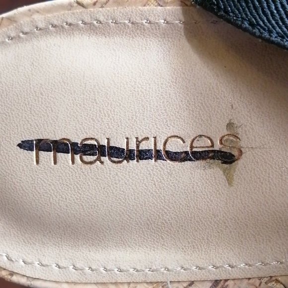 Maurices Womens Hillary Elastic Ankle Strap Sandal Black Cork Block Heel 9M - Picture 6 of 11